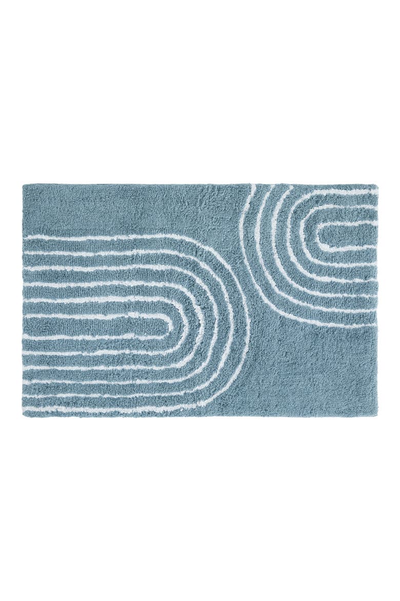 Arc Patterned Bath Mat, Main, color, LINEAR GEO LIGHT BLUE