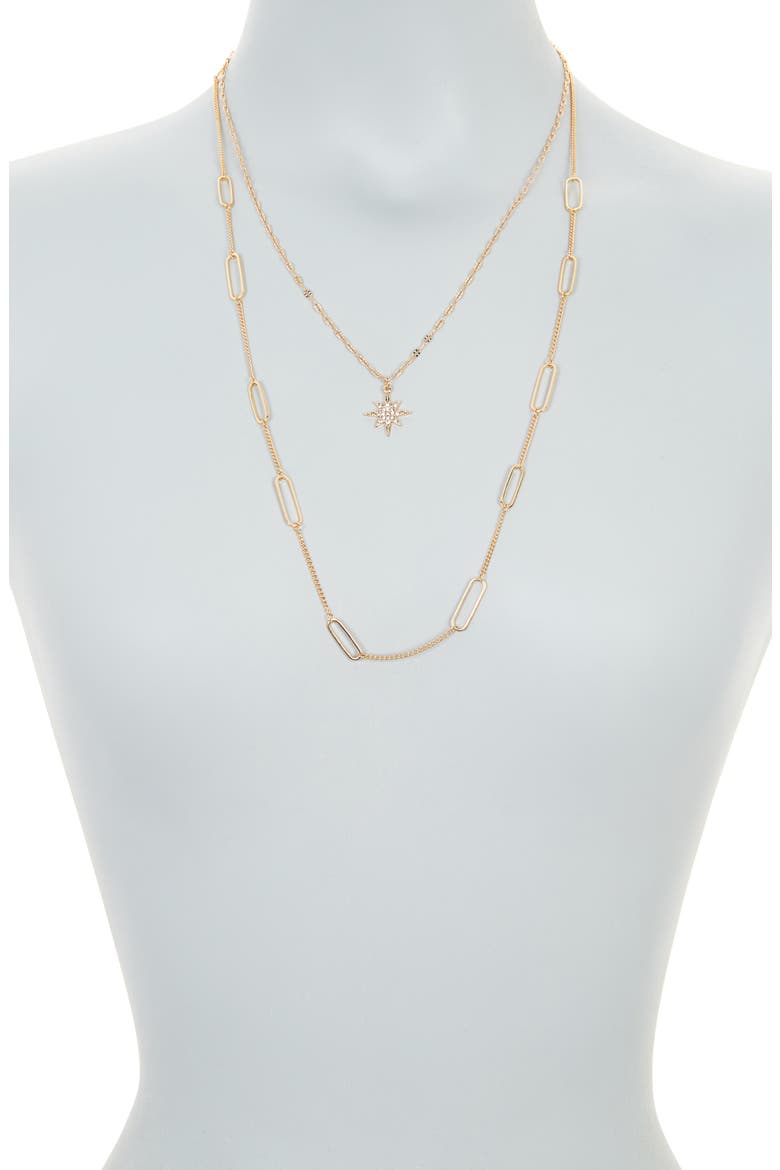 Starburst Rug Gold Panacea Open Link Two Row Starburst Necklace (Women) | Nordstromrack