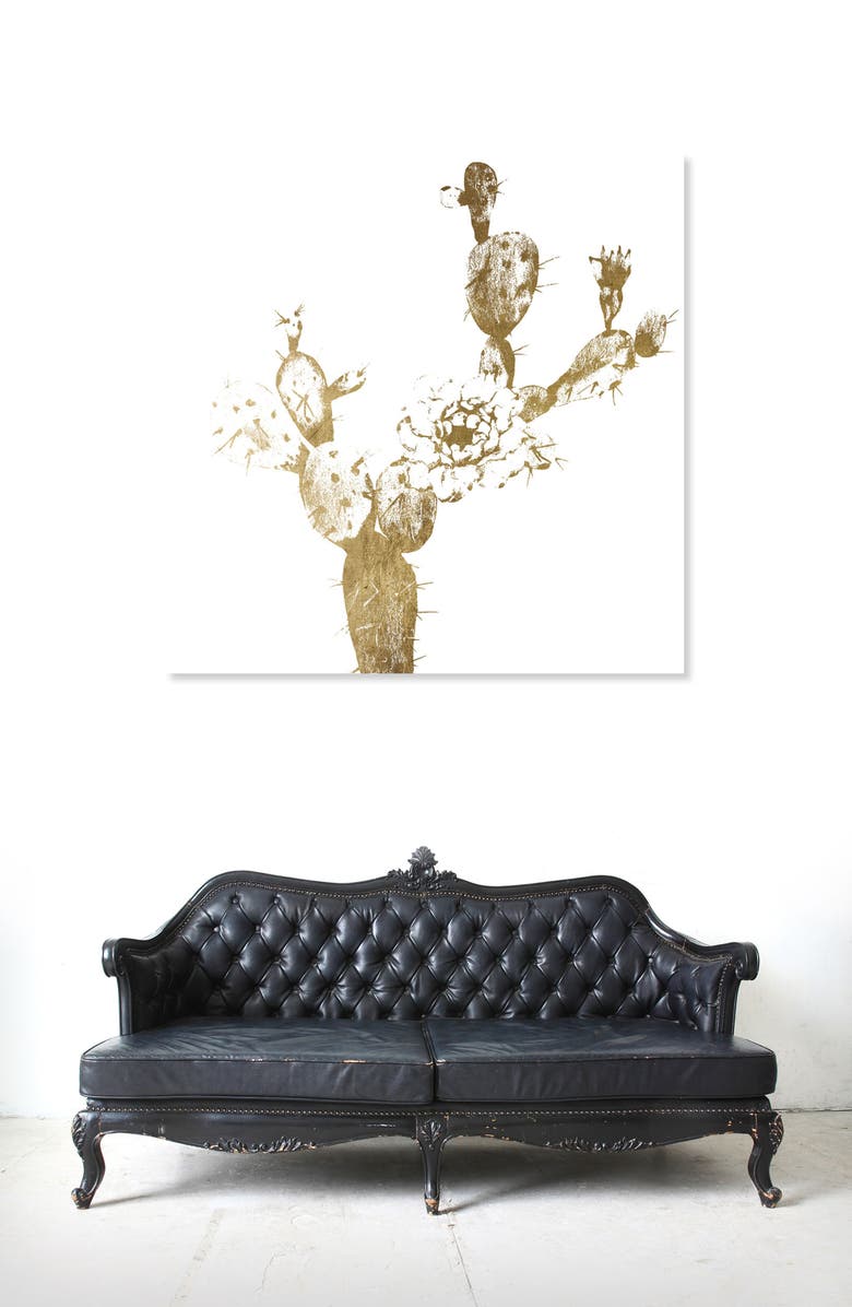 Oliver Gal Cactus Gold I Canvas Wall Art, Alternate, color, 