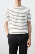 MANGO Stripe Cotton Knit Shirt