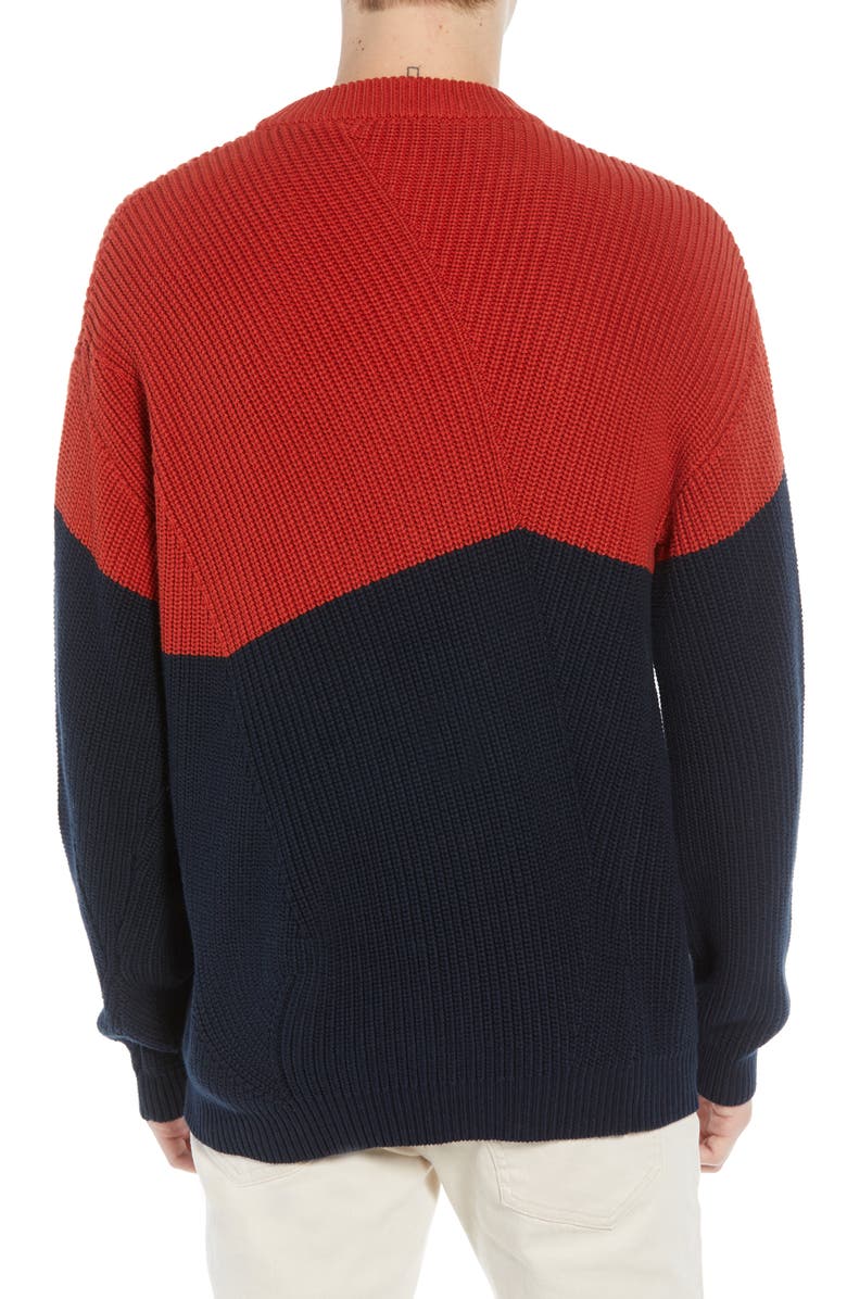 French Connection Asymmetrical Colorblock Sweater, Alternate, color, 