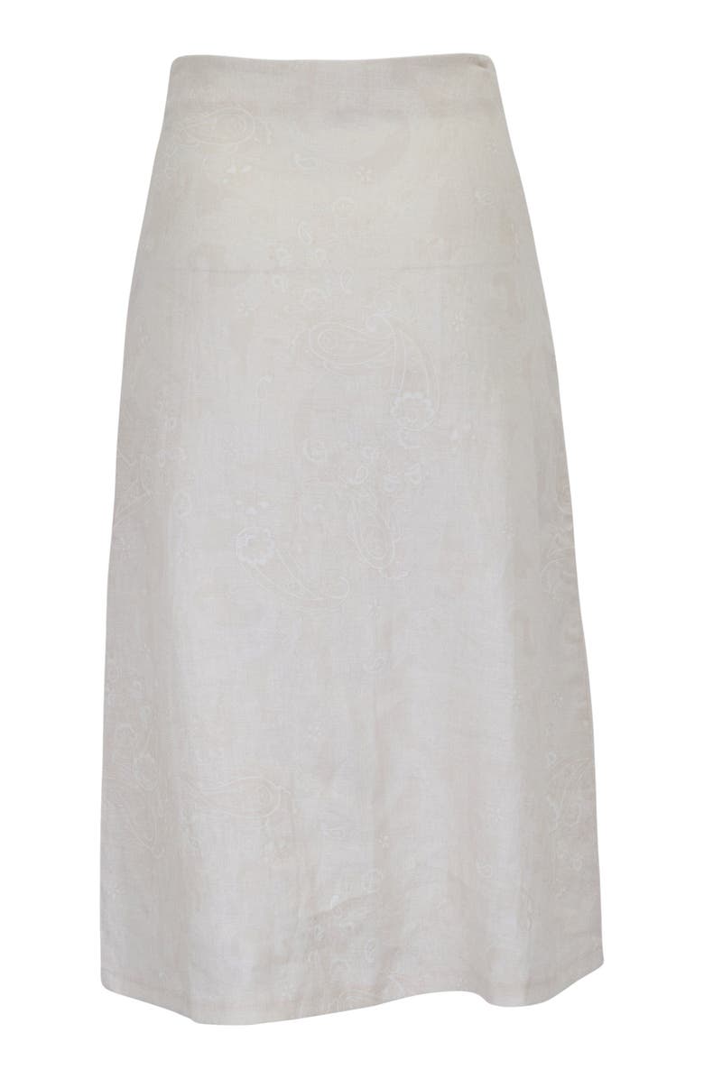 Lords of Harlech Paisley Explosion Womens Midi Skirt, Alternate, color, Paisley Explosion Ivory