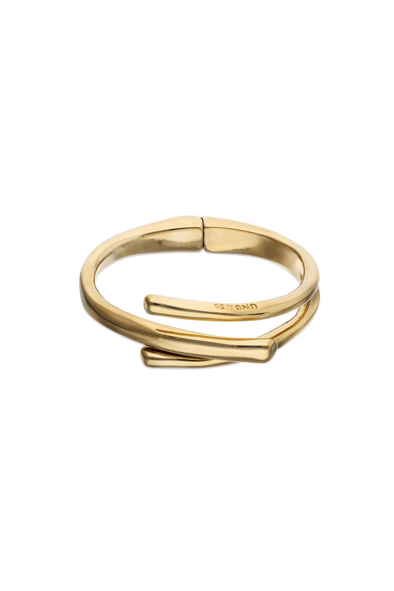 18K Gold-Plated Bracelet In The Shape Of Three Tubes, Main, color, Gold