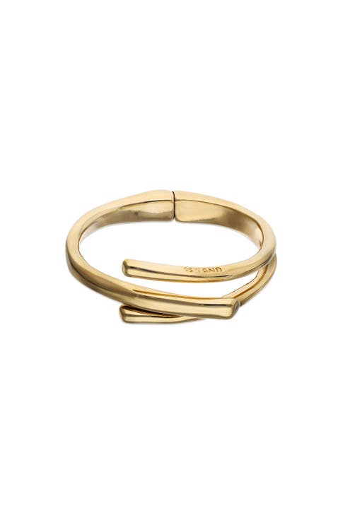 18K Gold-Plated Bracelet In The Shape Of Three Tubes