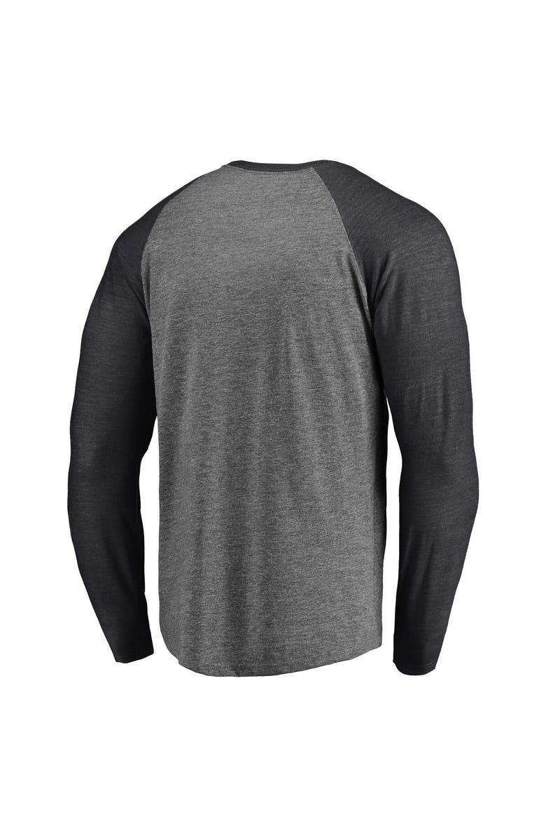 FANATICS Men's Fanatics Branded Heathered Gray New York City FC 2021 MLS Cup Champions Locker Room Raglan Long Sleeve T-Shirt, Alternate, color, 