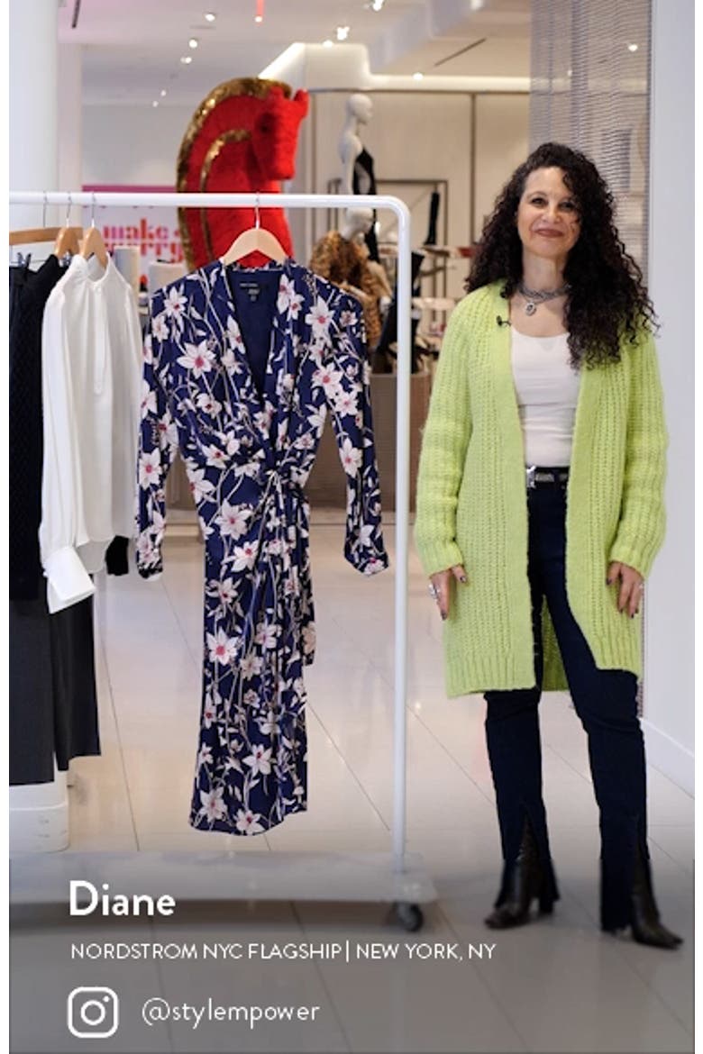 Floral Print Long Sleeve Midi Dress video