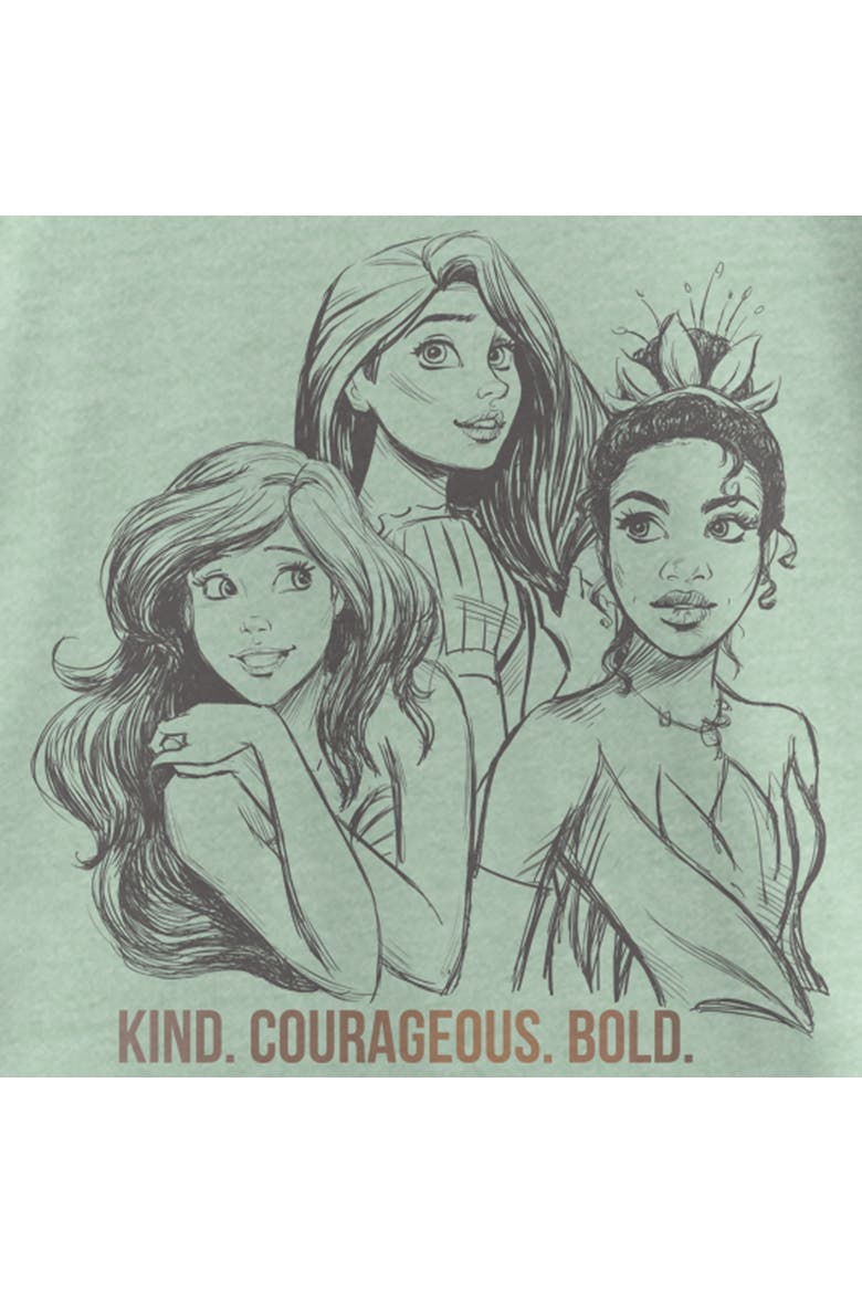Girl's Disney Sketch Portraits  Graphic T-Shirt, Alternate, color, Mint