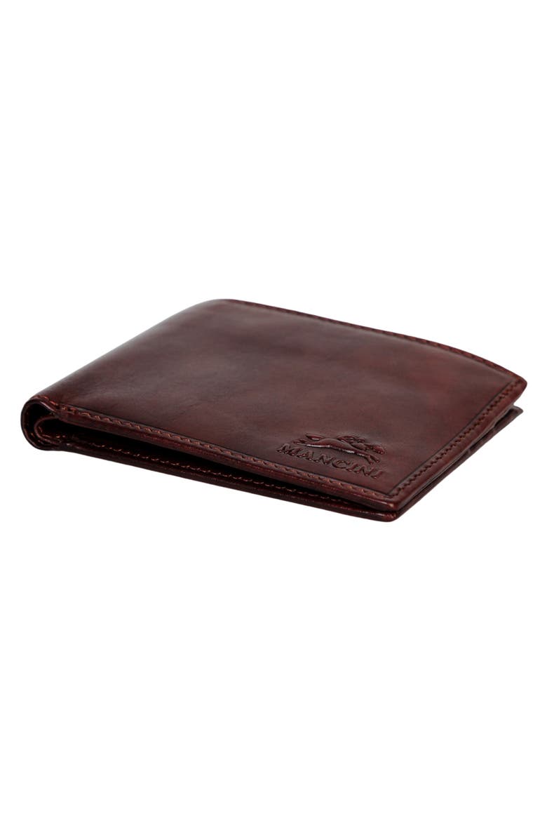 RFID Secure Leather Bifold Wallet, Alternate, color, BROWN