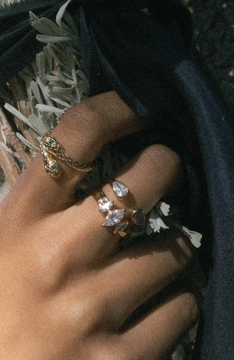 Child of Wild Mara Cubic Zirconia Ring, Alternate, color, Gold