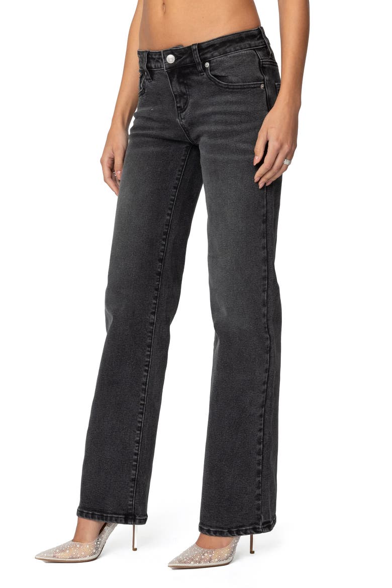 Shayna Low Rise Straight Leg Jeans, Alternate, color, BLACK
