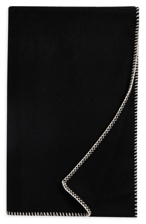 Next Wool & Cashmere Blend Throw Blanket In Black