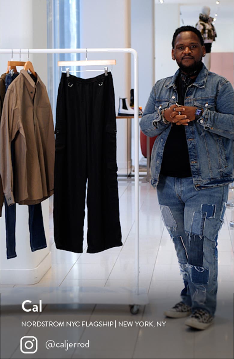 Marnie Low Rise Wide Leg Cargo Pants, sales video thumbnail