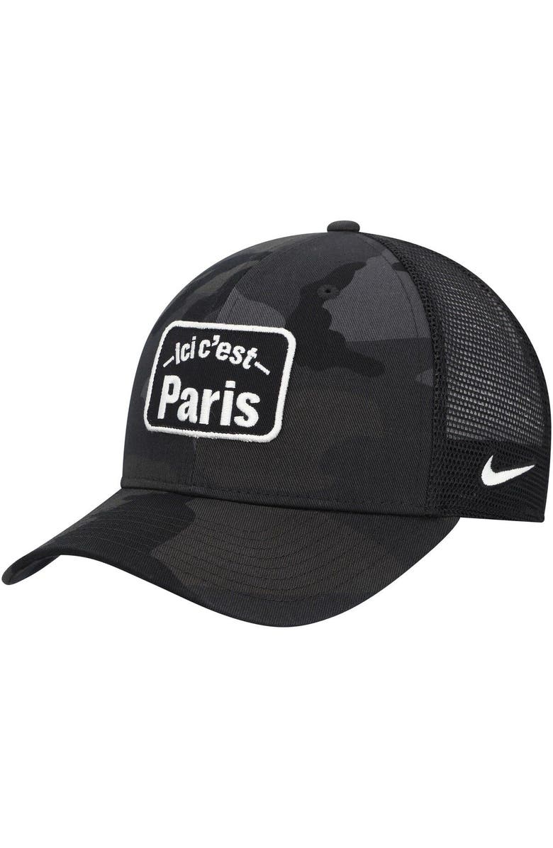 Nike Men's Nike Camo/Black Paris Saint-Germain Classic99 Trucker Snapback Hat, Main, color,