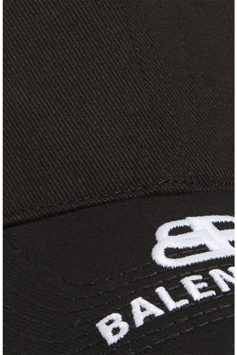 BB Logo Baseball Cap, Alternate, color, BLACK/ WHITE