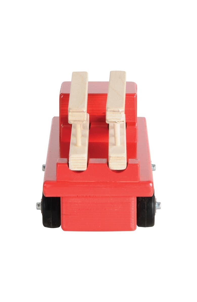 Kaplan Early Learning Company Birch and Maple Wooden Fire Truck, Alternate, color, Beige