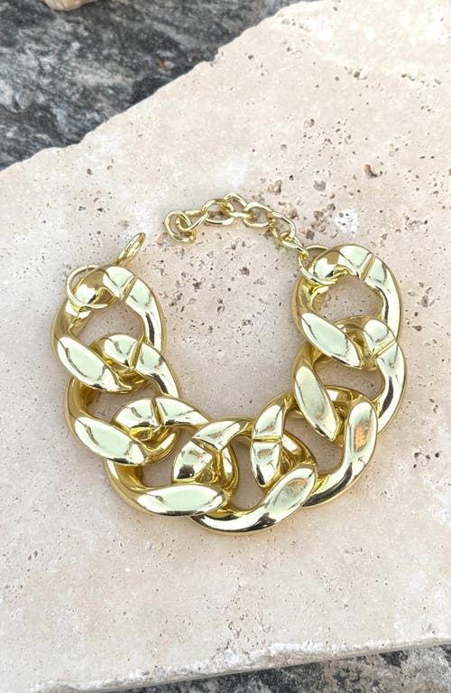 Adornia Lightweight Chunky Chain Bracelet In Gold