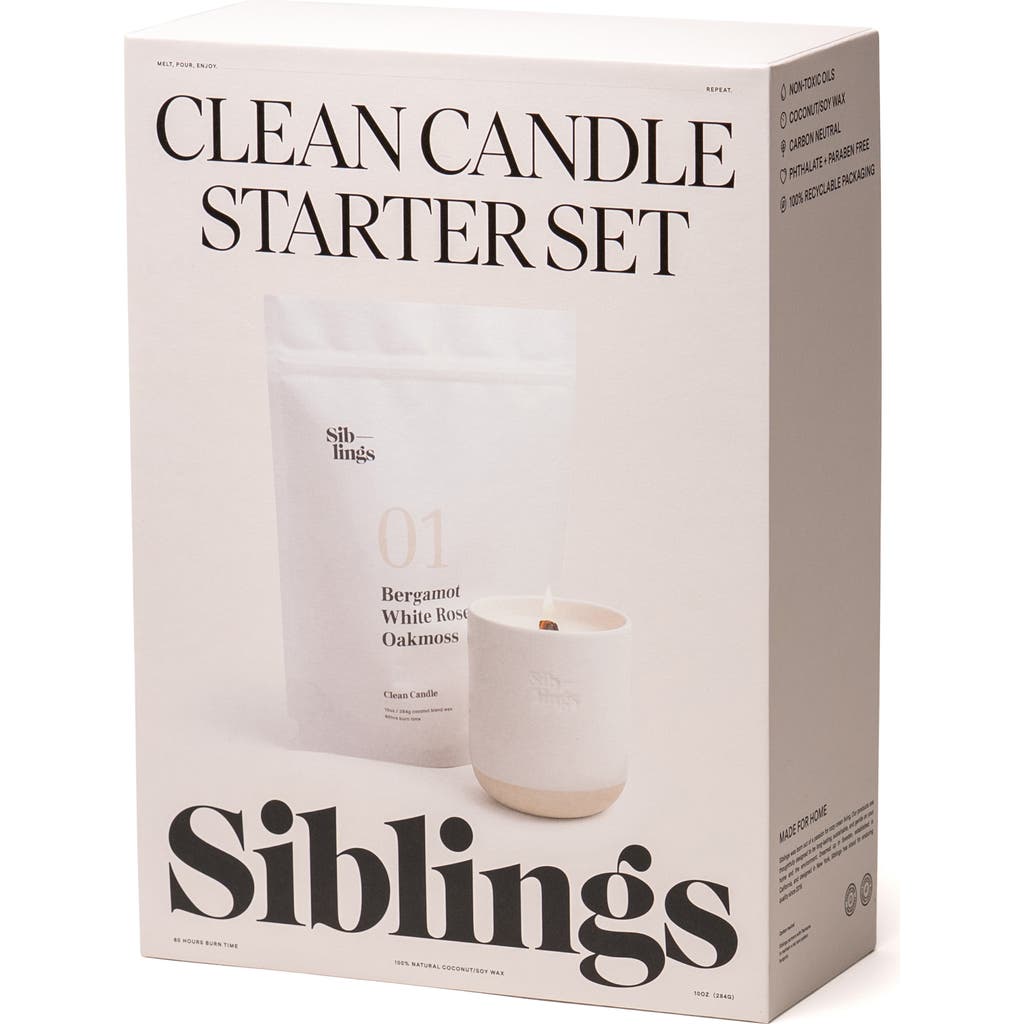 Siblings Clean Candle Starter Set In White