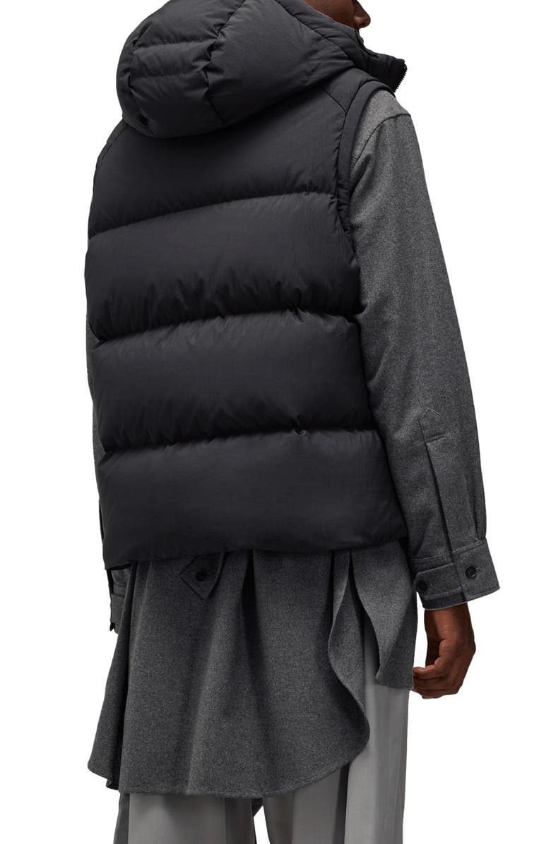 Y-3 Hooded Insulated Down Puffer Vest, Alternate, color, 