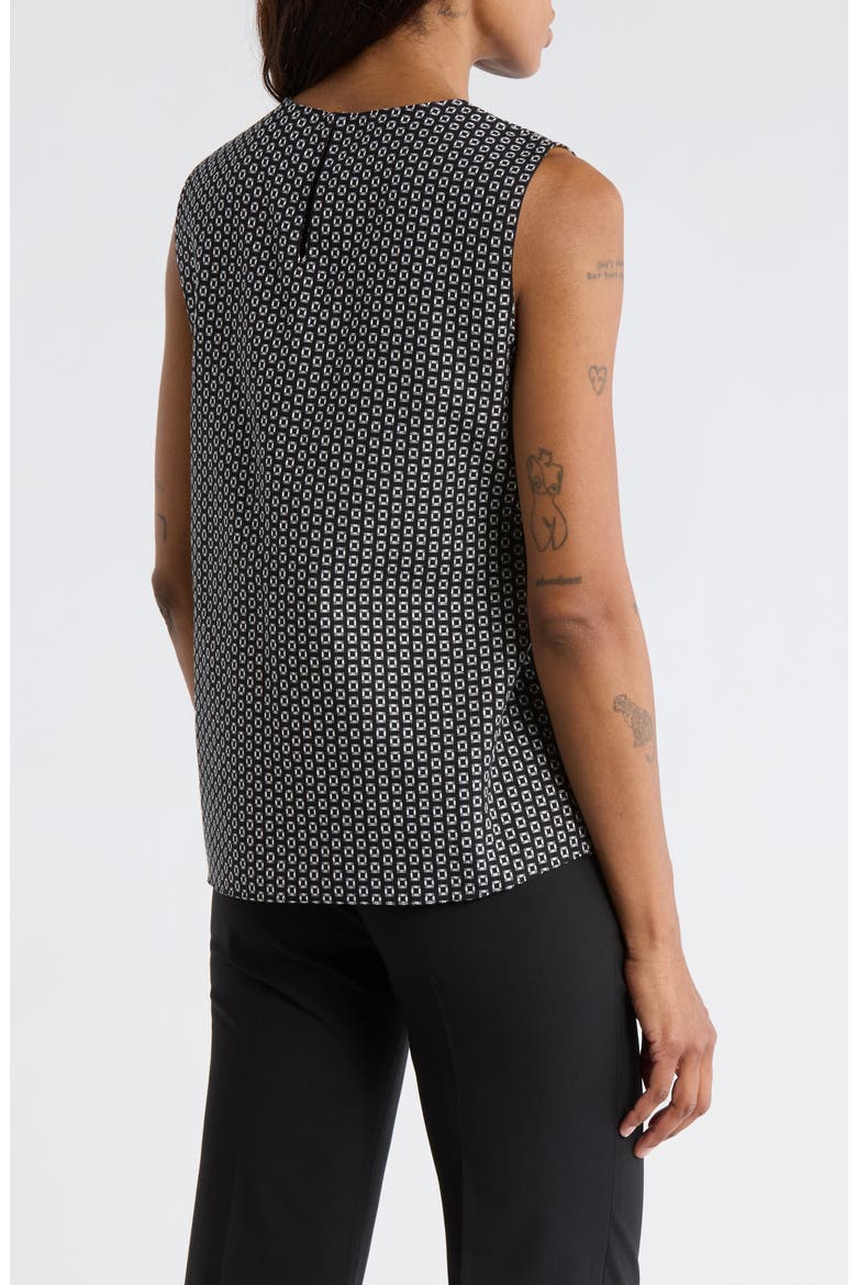 Geometric Dobby Top, Alternate, color, BLACK MULTI