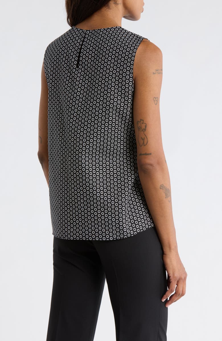 Theory Geometric Dobby Top, Alternate, color, Black Multi