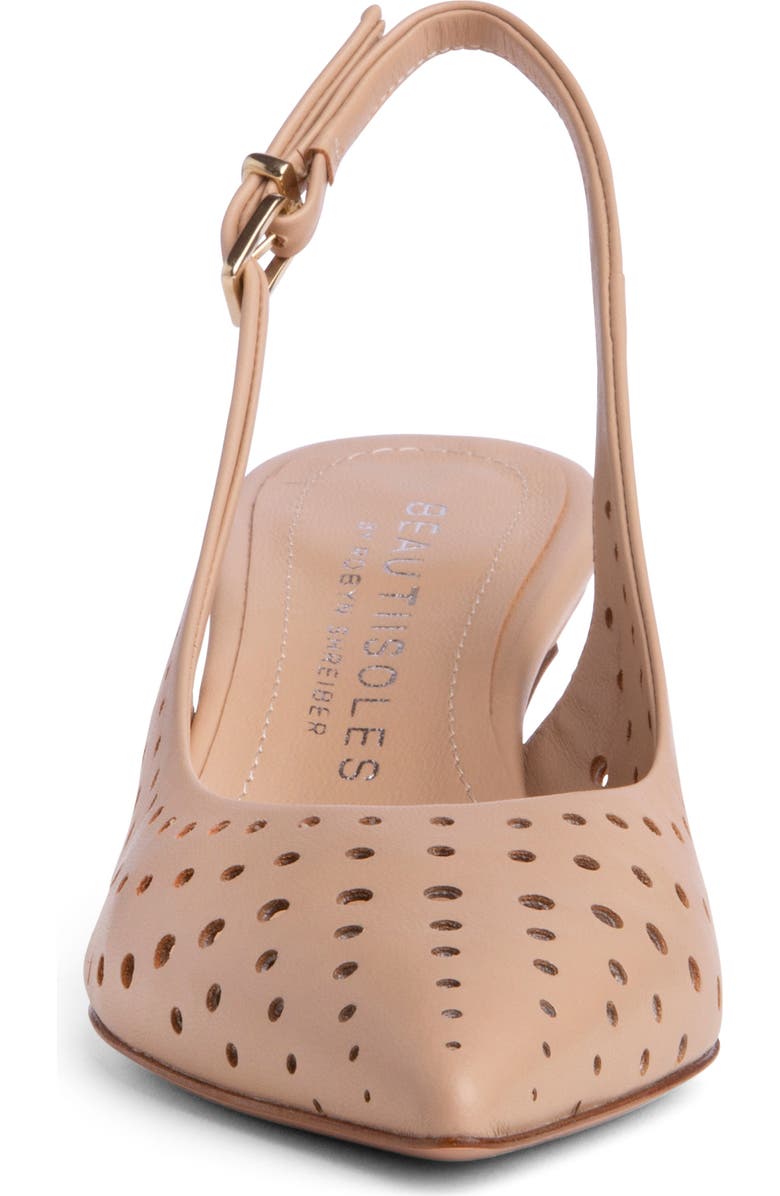 BEAUTIISOLES Flynn Slingback Pointed Toe Pump, Alternate, color, Brown