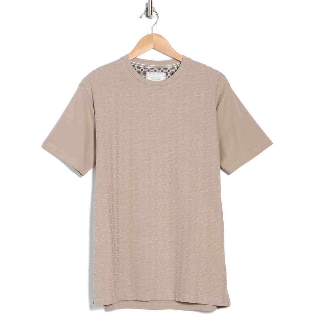 CACTUS MAN DENIM AND FLOWER TEXTURED COTTON CREWNECK T-SHIRT