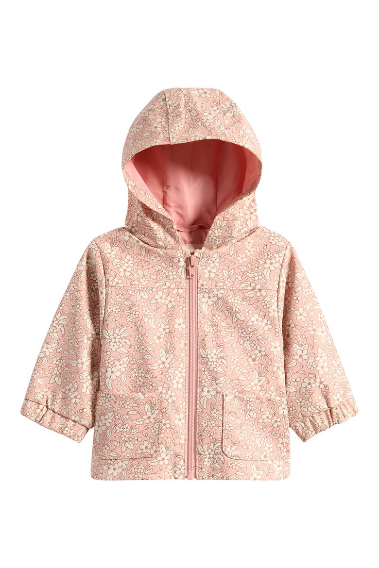 Floral Print Hooded Raincoat, Main, color, ROSE DITSY