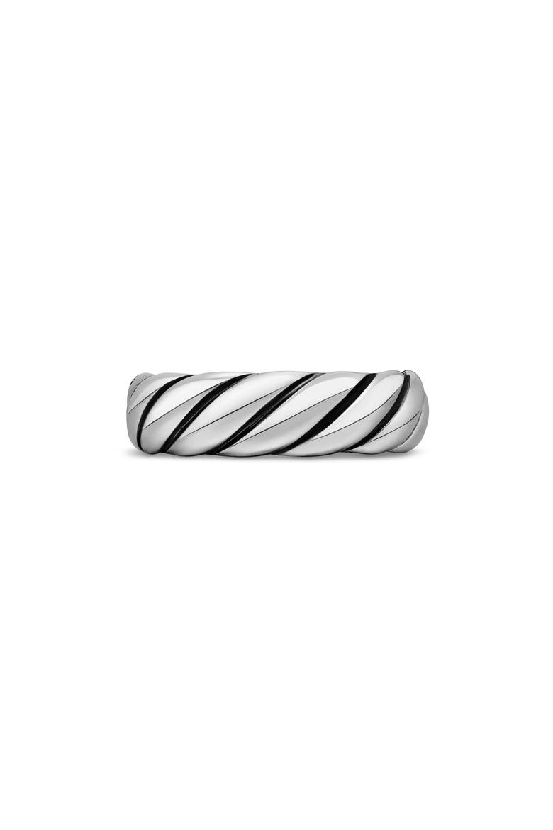 Sculpted Cable Band Ring in Sterling Silver, Main, color, STERLING SILVER