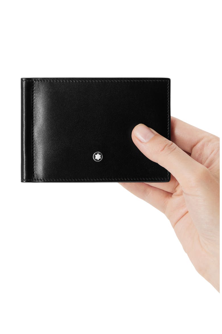 Meisterstück Leather Bifold Wallet, Alternate, color, BLACK