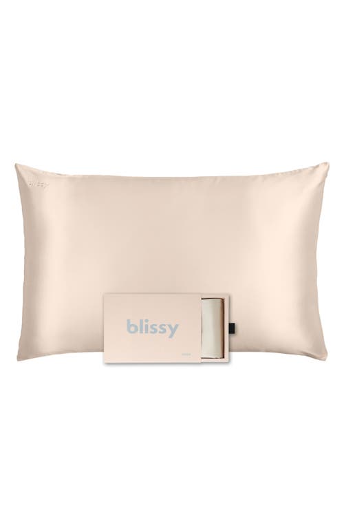 BLISSY Mulberry Silk Pillowcase in Champagne 