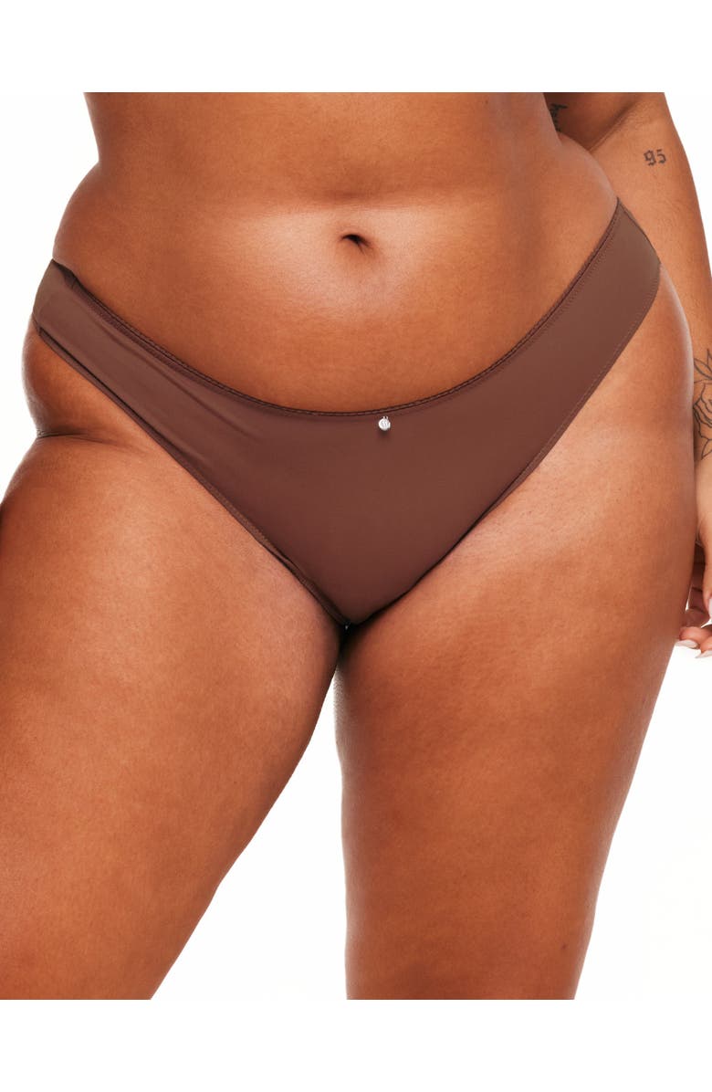 Adore Me Johanna Thong Panties, Main, color, Dark Brown
