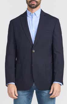 FLYNT Journey Navy Solid Wool Sport Coat