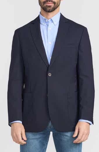 FLYNT Journey Navy Solid Wool Sport Coat