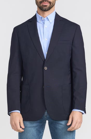 Shop Flynt Journey Navy Solid Wool Sport Coat