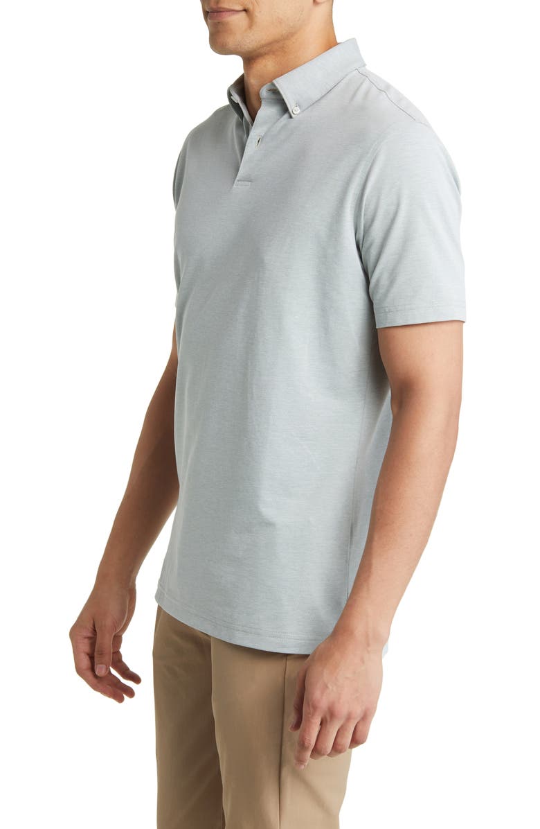 Peter Millar Albatross Pima Cotton Blend Piqué Button-Down Polo, Alternate, color, 