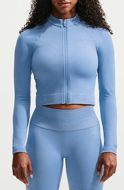 Pro Seamless Mock Neck Full Zip Top
