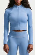 Nike Pro Seamless Mock Neck Full Zip Top