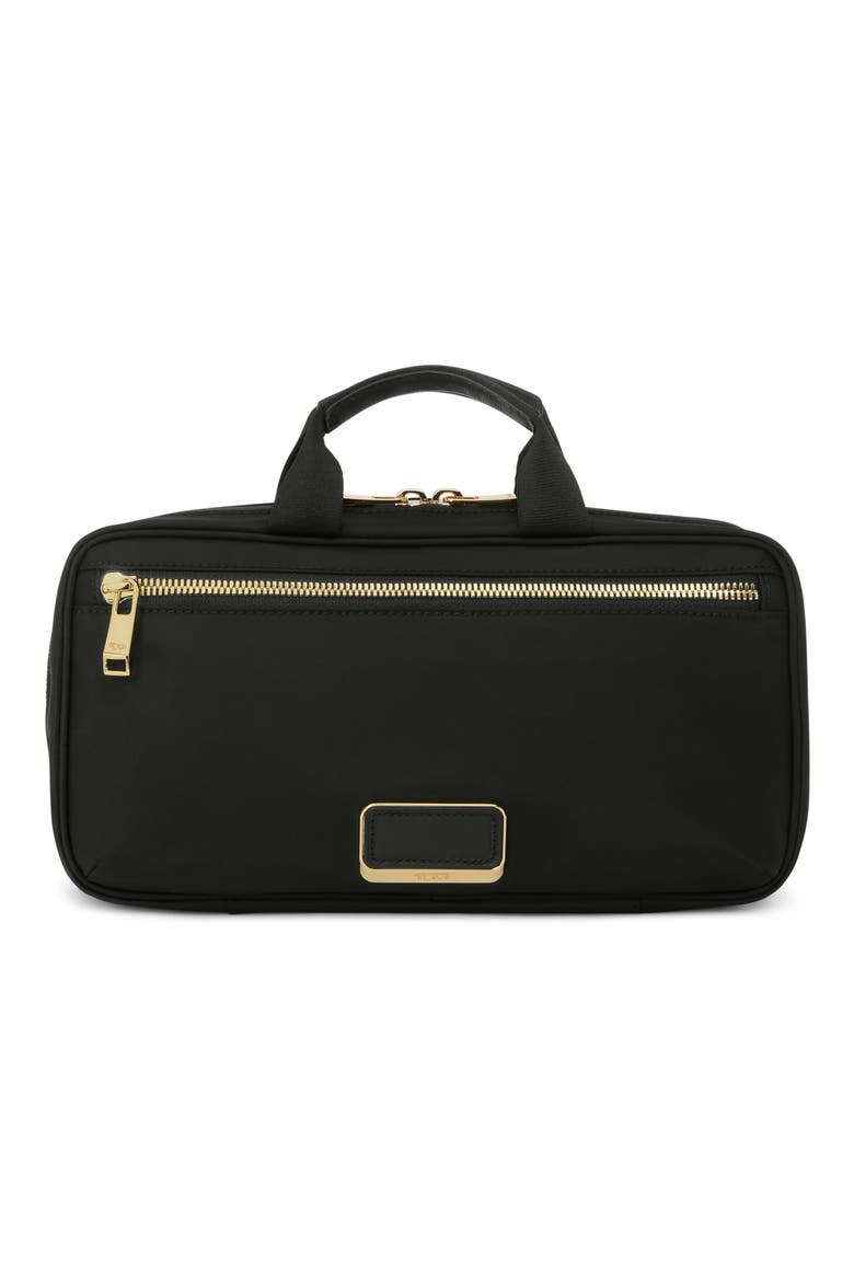 Voyageur Small Madeline Nylon Cosmetics Bag, Main, color, BLACK/ GOLD