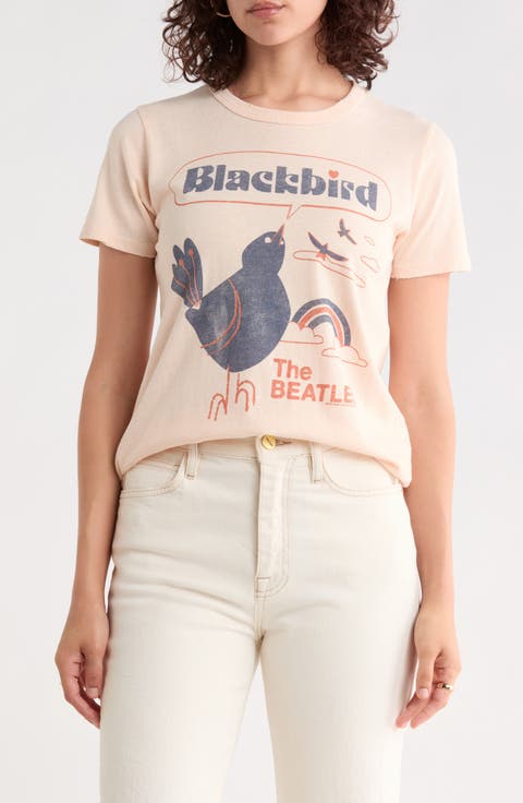 Beatles Blackbird Graphic T-Shirt