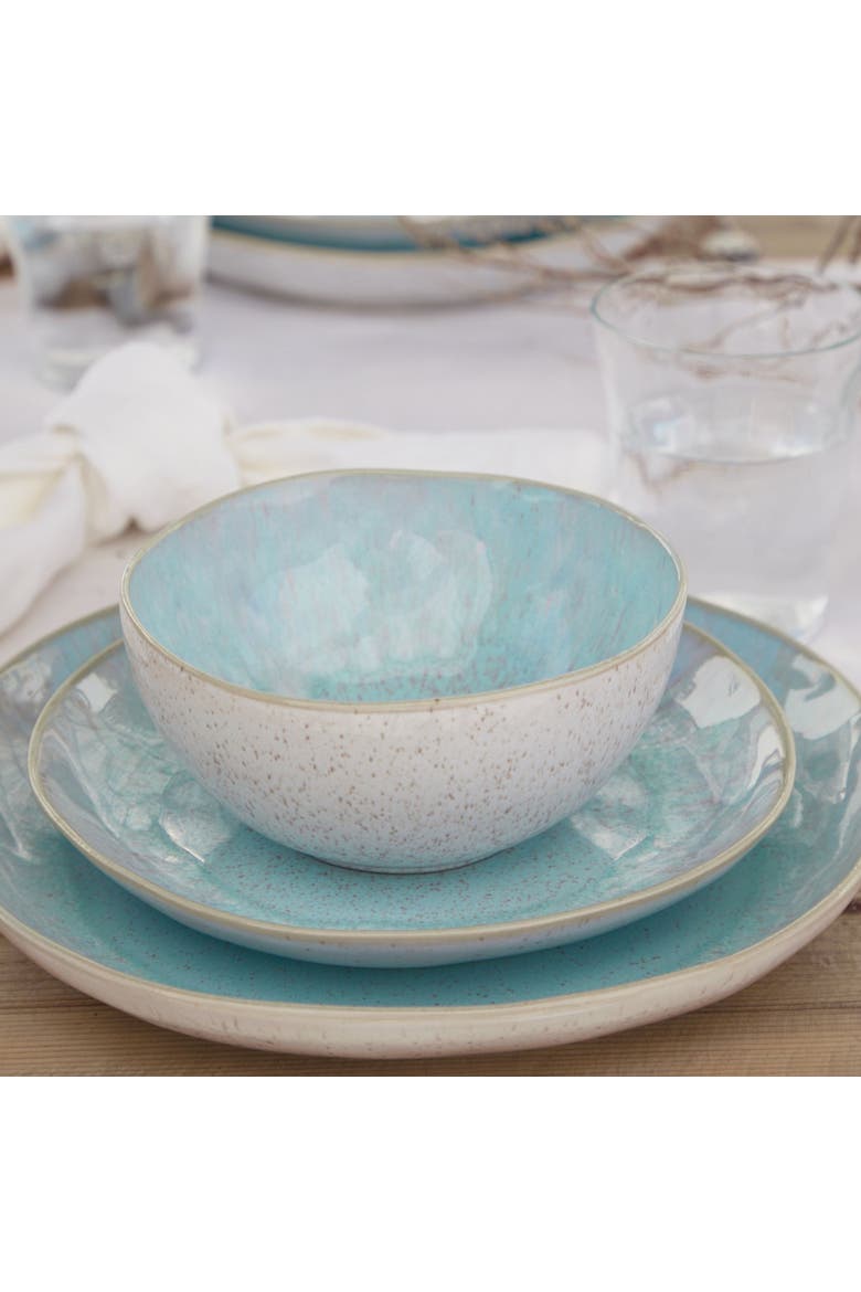 Eivissa & Mallorca 12-pc place setting w/ cereal bowl, Alternate, color, Sea blue