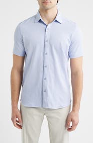 Johnston & Murphy Bennett Gingham Short Sleeve Button-Up Shirt