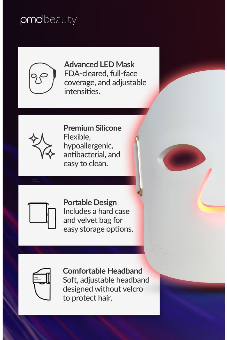 LED Light Therapy Mask, Alternate, color, CREAM