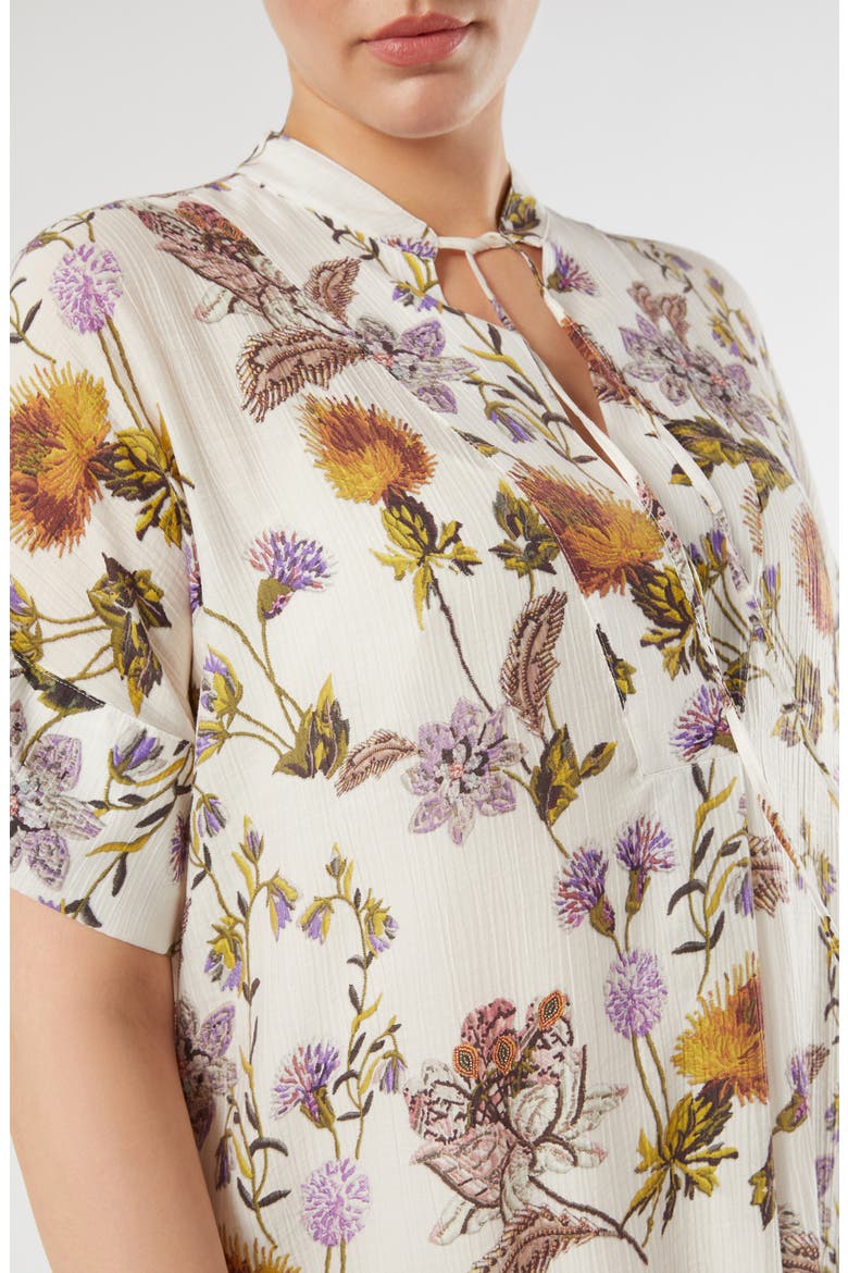 Otto Floral Crepe Dress, Alternate, color, WHITE