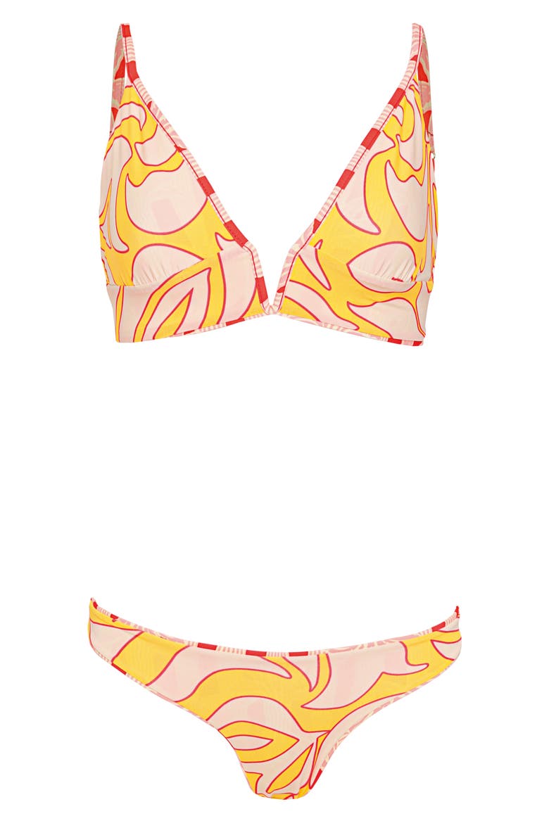 Palm Plantation Flirt Reversible Bikini Bottoms, Alternate, color, RED