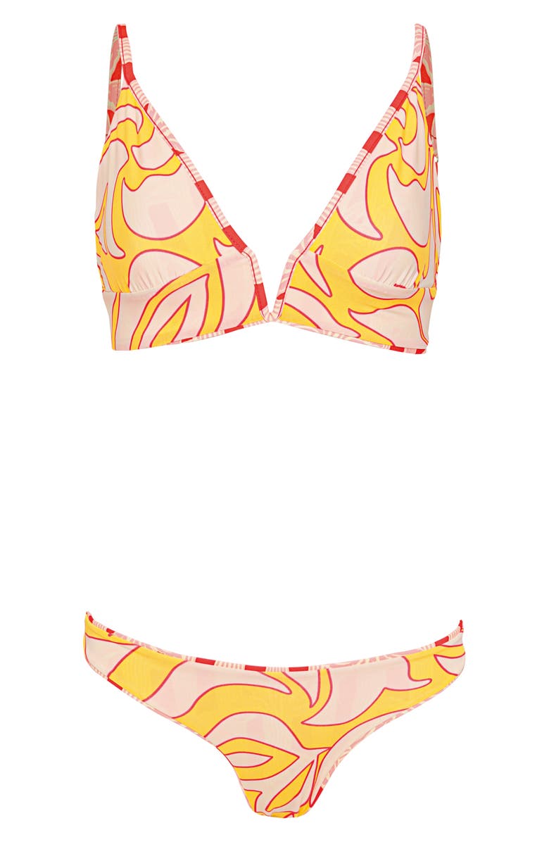 Maaji Palm Plantation Parade Reversible Bikini Top, Alternate, color, Red