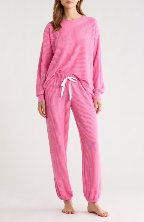 Fireside Sparkle Waffle Knit Pajamas