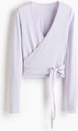 H&M Sports Wrap Top In Modal