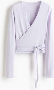 H&M Sports Wrap Top In Modal