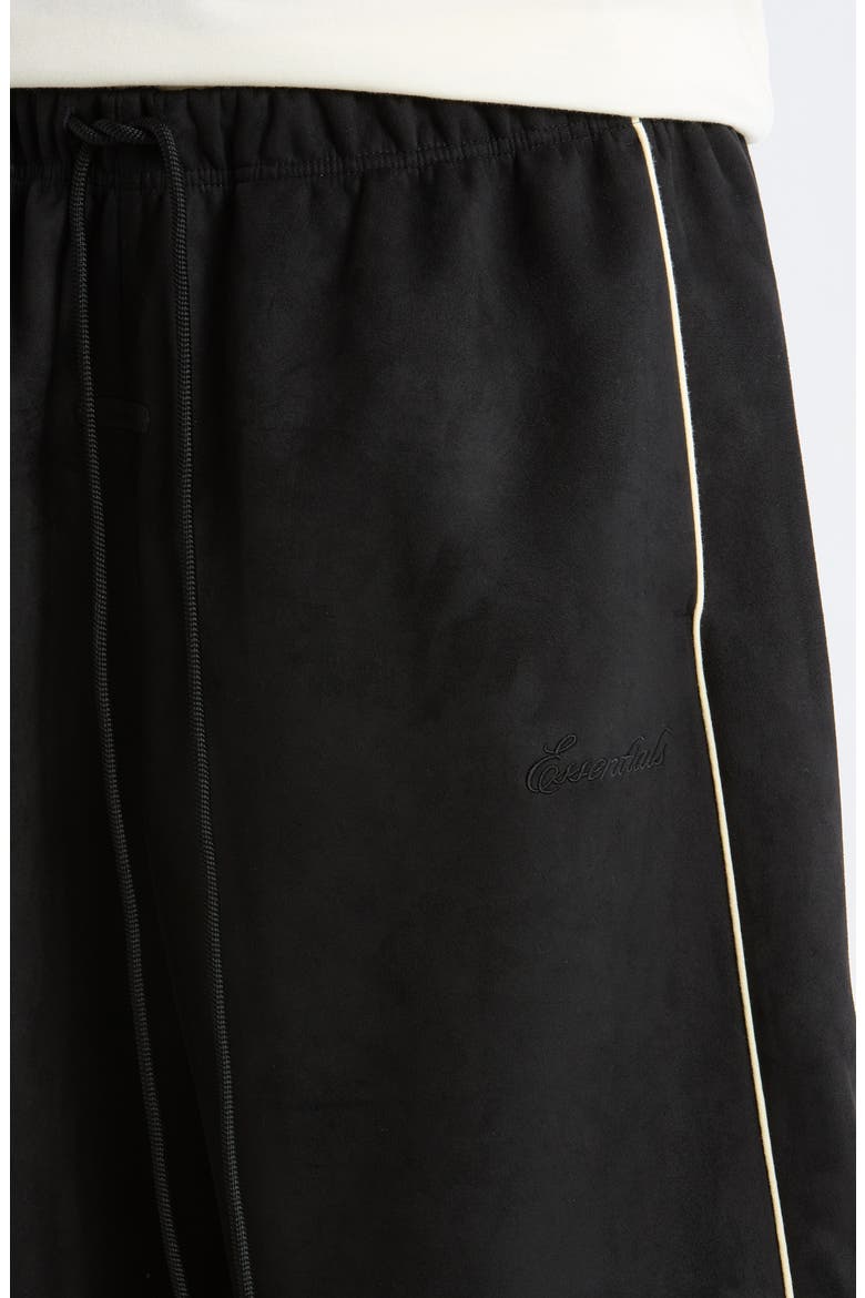 Signature Relaxed Sweat Shorts with Piping, Alternate, color, VINTAGE BLACK