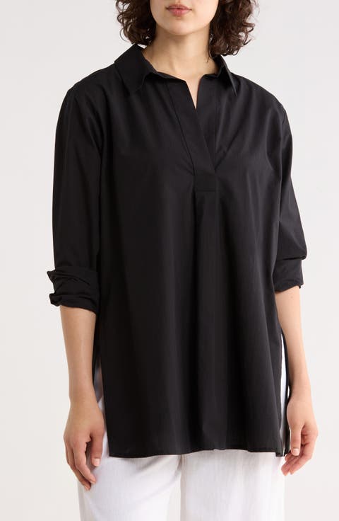 Long Sleeve Organic Cotton Tunic Shirt